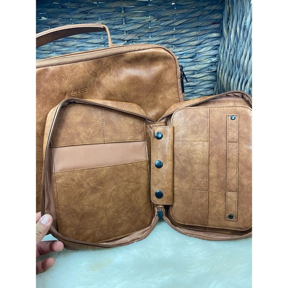 Vasco eco leather packing cube set in brown - Picture 5 of 8